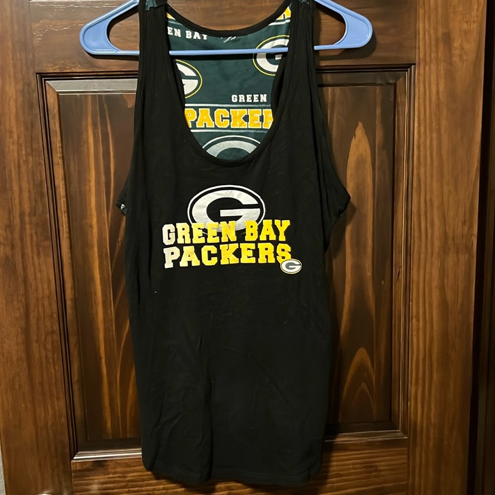 Green Bay Packers Women's Black Racerback Tank Top